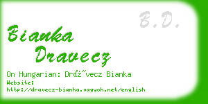 bianka dravecz business card